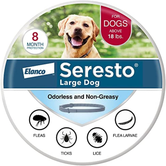 Seresto Flea & Tick Collar for Dogs Over 18 lbs, 8 Month Protection