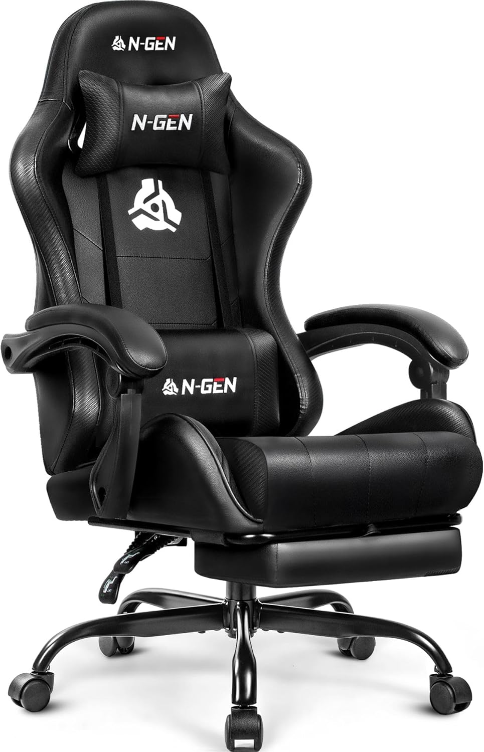 N-GEN GAMING Video Gaming Chair with Footrest for Comfort