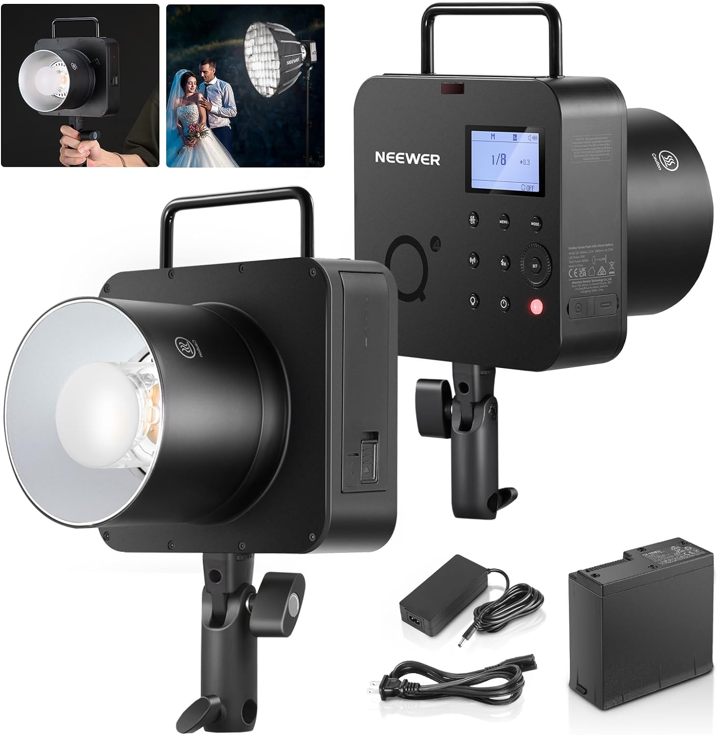 NEEWER Q4 400Ws TTL Outdoor Studio Flash Strobe for Photographers