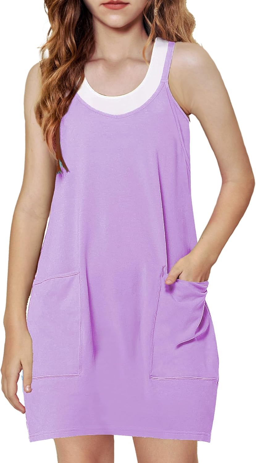 Arshiner Girls Dress with Shorts for Summer Fun and Style