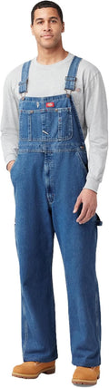 Men's Denim Bib Overall - Roomy Workwear with Tool Pockets