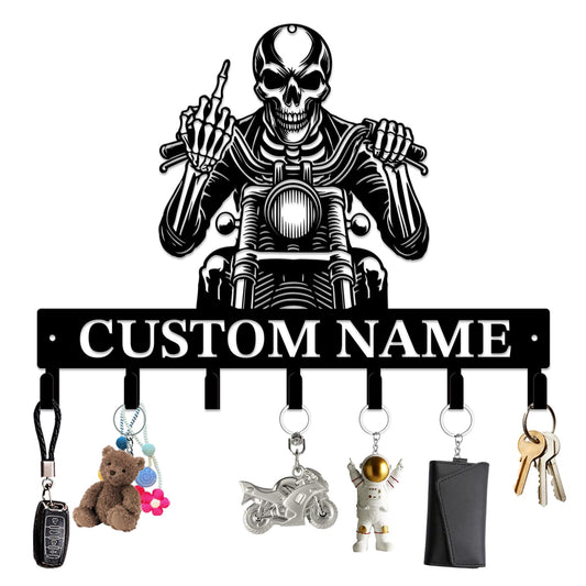 Custom Name Motorcycle Keys Hooks - Stylish Storage Solution