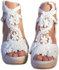 Women's Platform Wedge Sandals Open Toe Ankle Strap Comfortable Heel