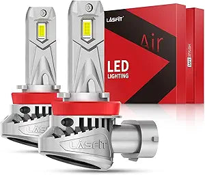 LASFIT H11 LED Bulb: 400% Brightness, Easy Installation, 6000K
