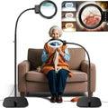 30X 10X Large Floor Magnifying Glass with Light and Stand - Bright