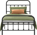 Metal Bed Frame Twin Size - Sturdy Steel Slat Platform Bed Frame