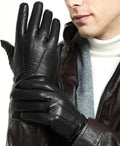 ZLUXURQ Cashmere-Lined Leather Gloves: Lambskin Luxury