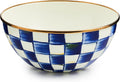 Enamel Everyday Bowl Pink-and-White Rosy Check - Small Serving Bowl