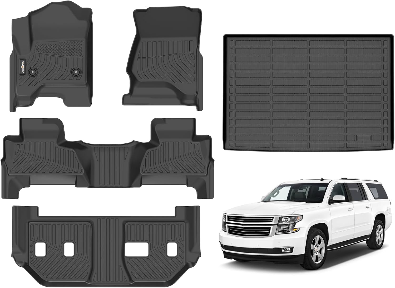 Custom Fit TPE Floor Mats for Chevy Suburban 2015-2020