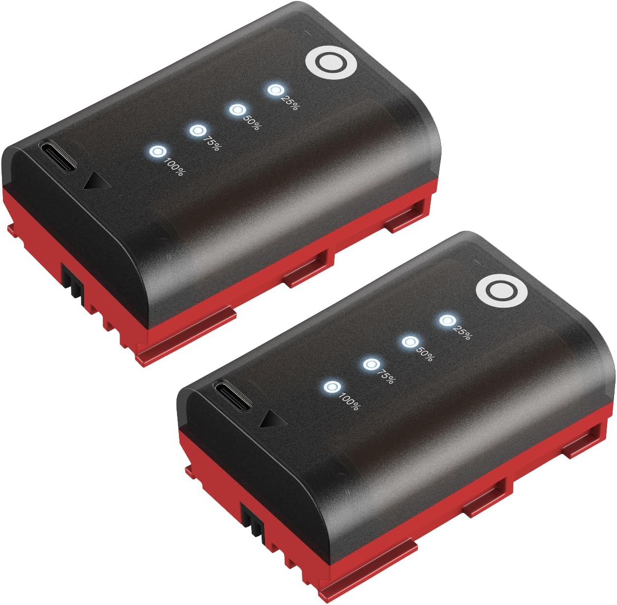 2600mAh LP-E6P Replacement Battery for Canon Cameras - 2 Pack
