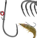 6pcs Fishing Hooks Carbon Steel Barbed Live Shrimp Holder - Durable