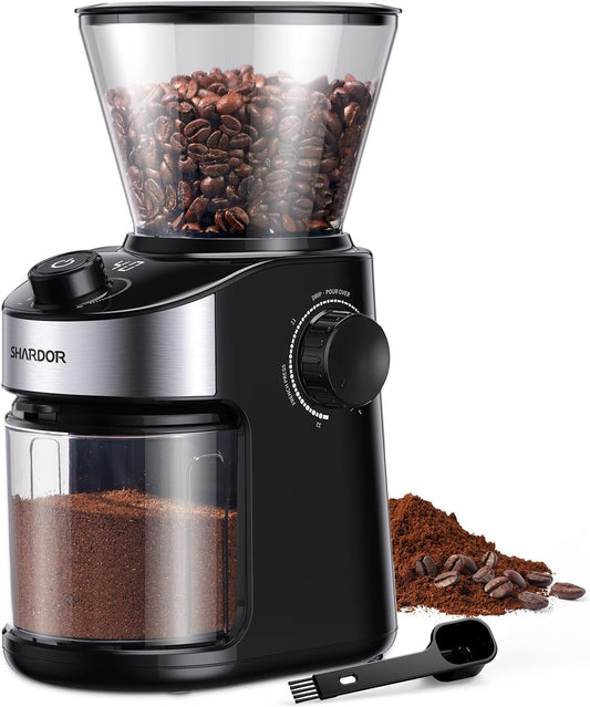 SHARDOR Burr Coffee Grinder with 32 Grind Settings for Home Brewing
