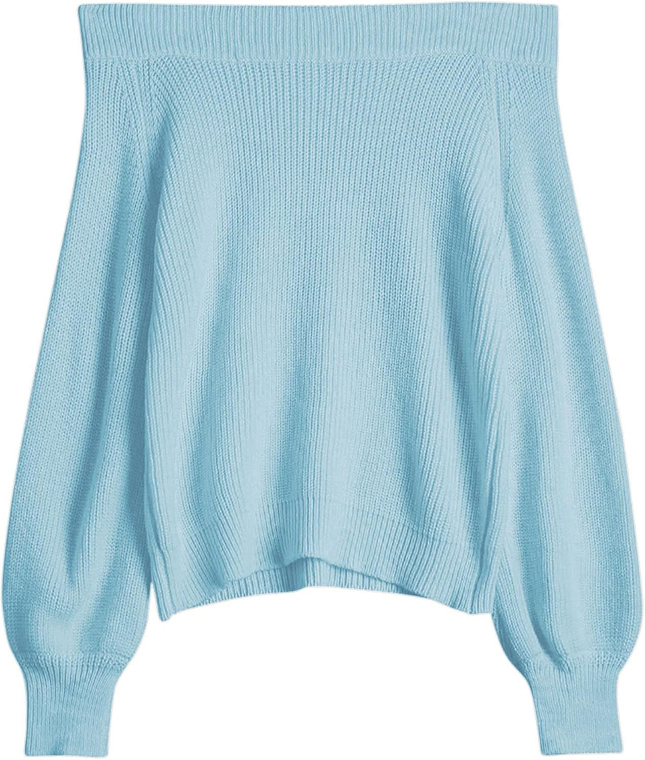 ZAFUL Off Shoulder Knit Sweater for Women - Cozy Pullover