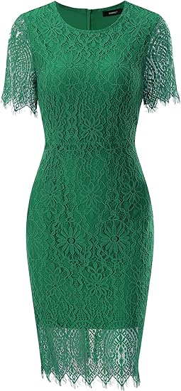 Women's Elegant Floral Lace Bodycon Cocktail Dress for Parties