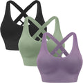 Sports Bras for Women High Impact Cross Back Strappy Bra - Support