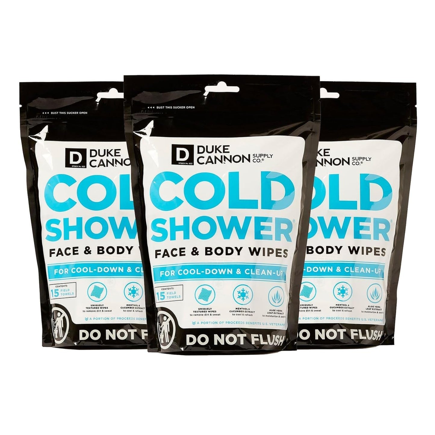 Duke Cannon Cold Shower Cooling Field Towels for Instant Relief