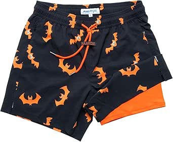 maamgic Mens Swim Trunks with Compression Liner for Comfort