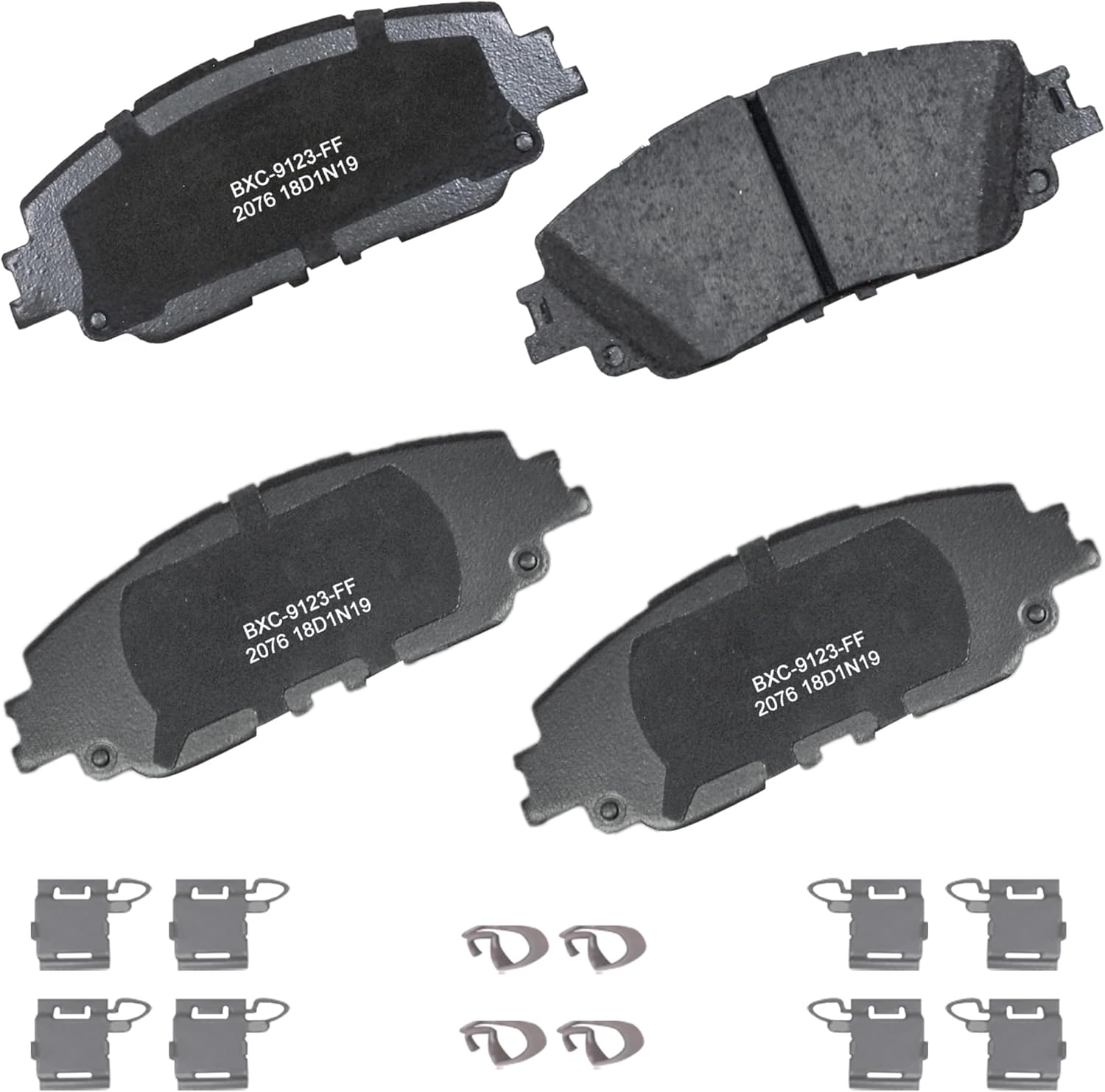 Bendix Premium SBC2076 Ceramic Front Brake Pads for Lexus and Toyota