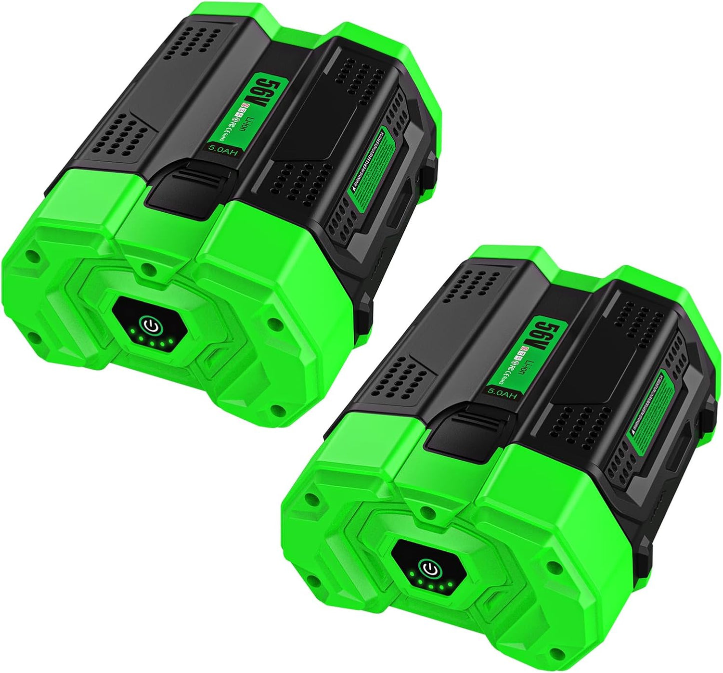 Amityke 2PACK 56V 5.0Ah Lithium Ion Battery - Compatible with All Power 56V Tools