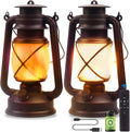 Lantern LED Battery Powered Camping Lamp 2 Pack - Flickering Flame