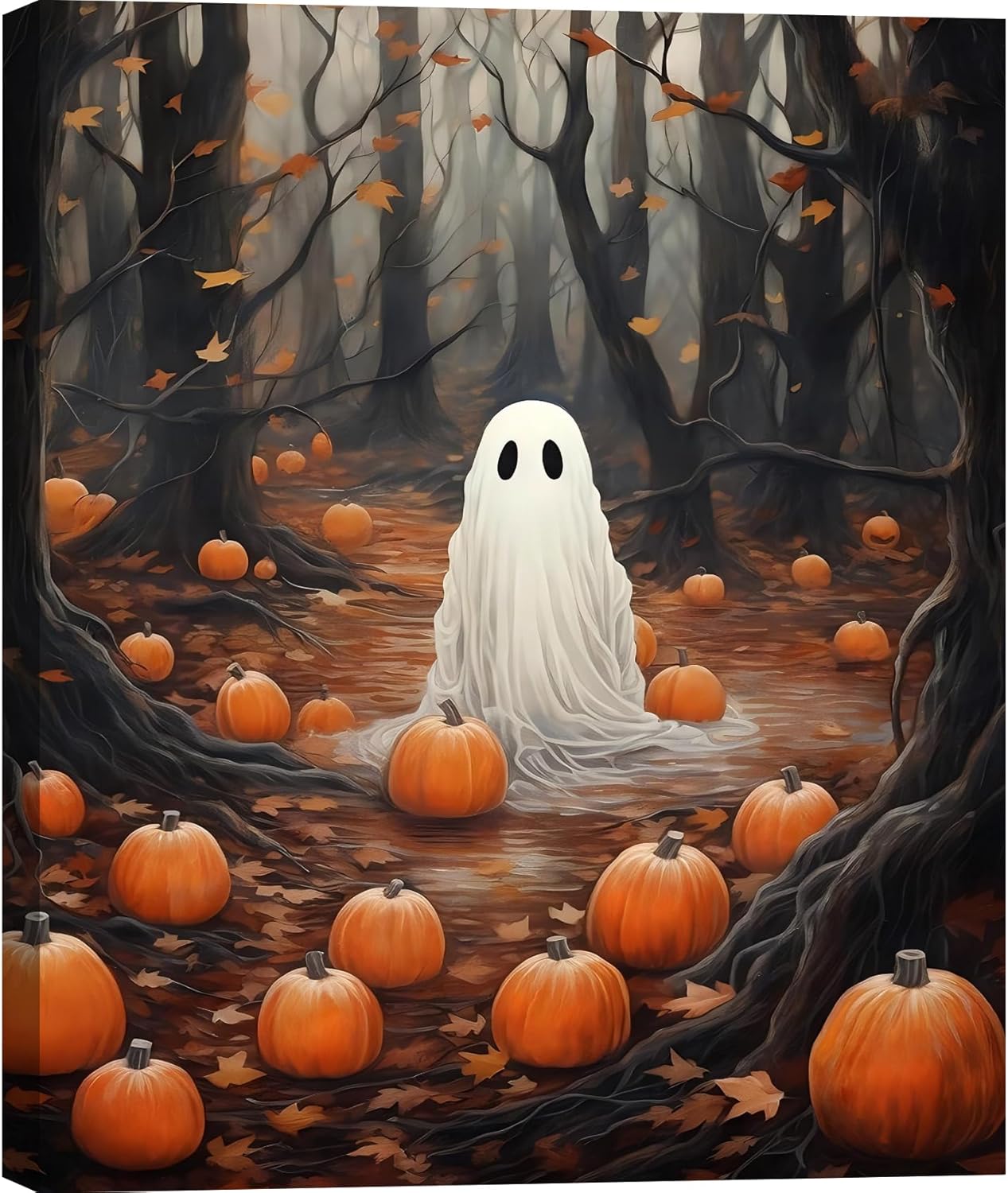 Vintage Halloween Canvas Wall Art for Kids Room Decor