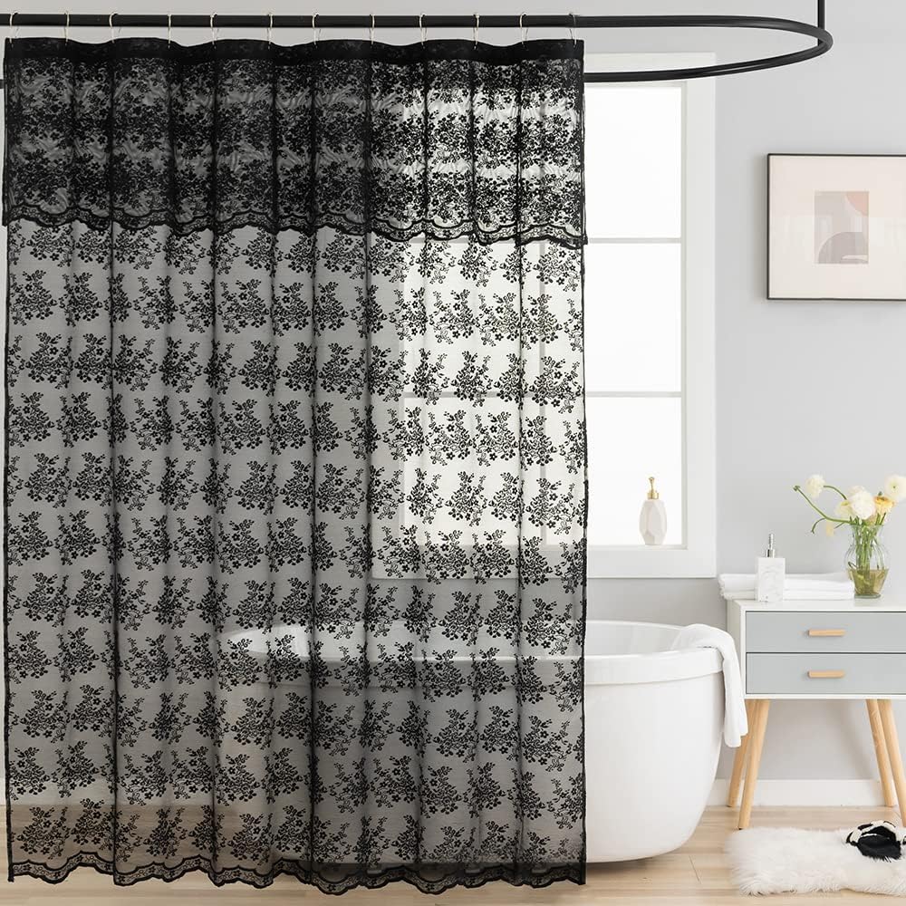 Gothic Lace Shower Curtain Set by TUDECO