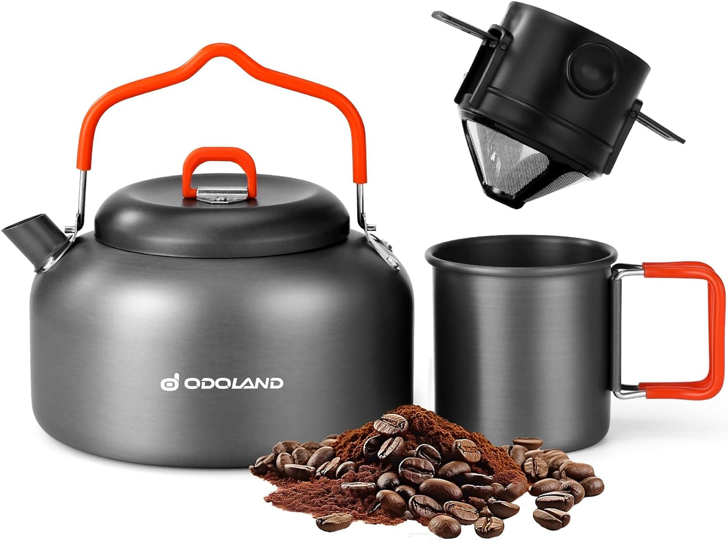 Odoland 1.2L Camping Coffee Pot Set - Brew Fresh Coffee Anywhere!