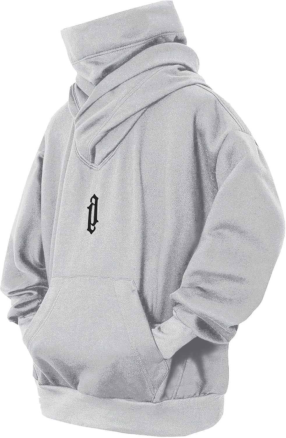 Fleece Hoodies for Men Cowl Neck Sweatshirts with Gaiter