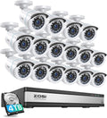 ZOSI H.265+ 16CH 1080p Security Camera System - Reliable 7/24