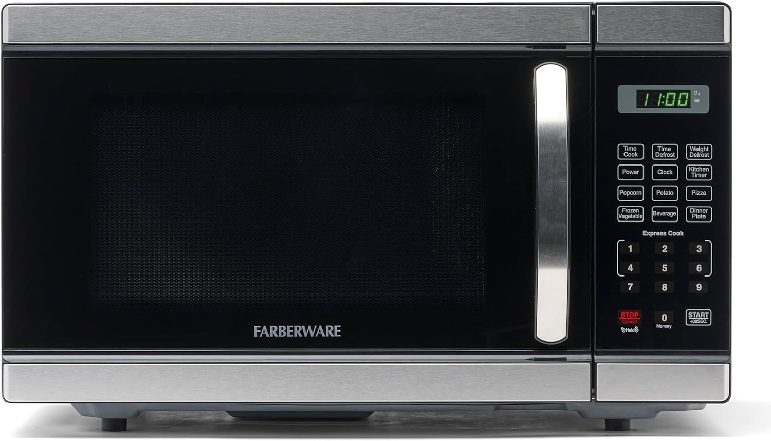 Farberware 1000W Microwave - LED Lighting, Child Lock - Perfect for Apartments & Dorms