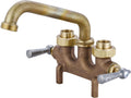 Central Brass Two Handle Laundry Faucet 6in Wall-Mount - Durable