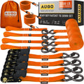 AUGO Heavy Duty Ratchet Straps 15 Ft - 2200 LB Break Strength