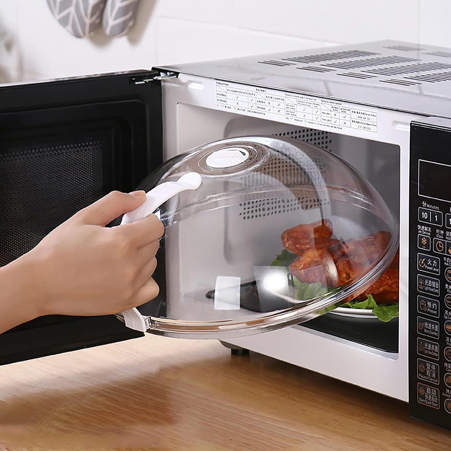 WENWELL Clear Microwave Splatter Cover: Safer Cooking