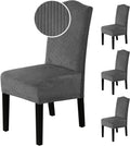 Velvet Dining Chair Covers Set of 4 - Stretchy Protective Slipcovers