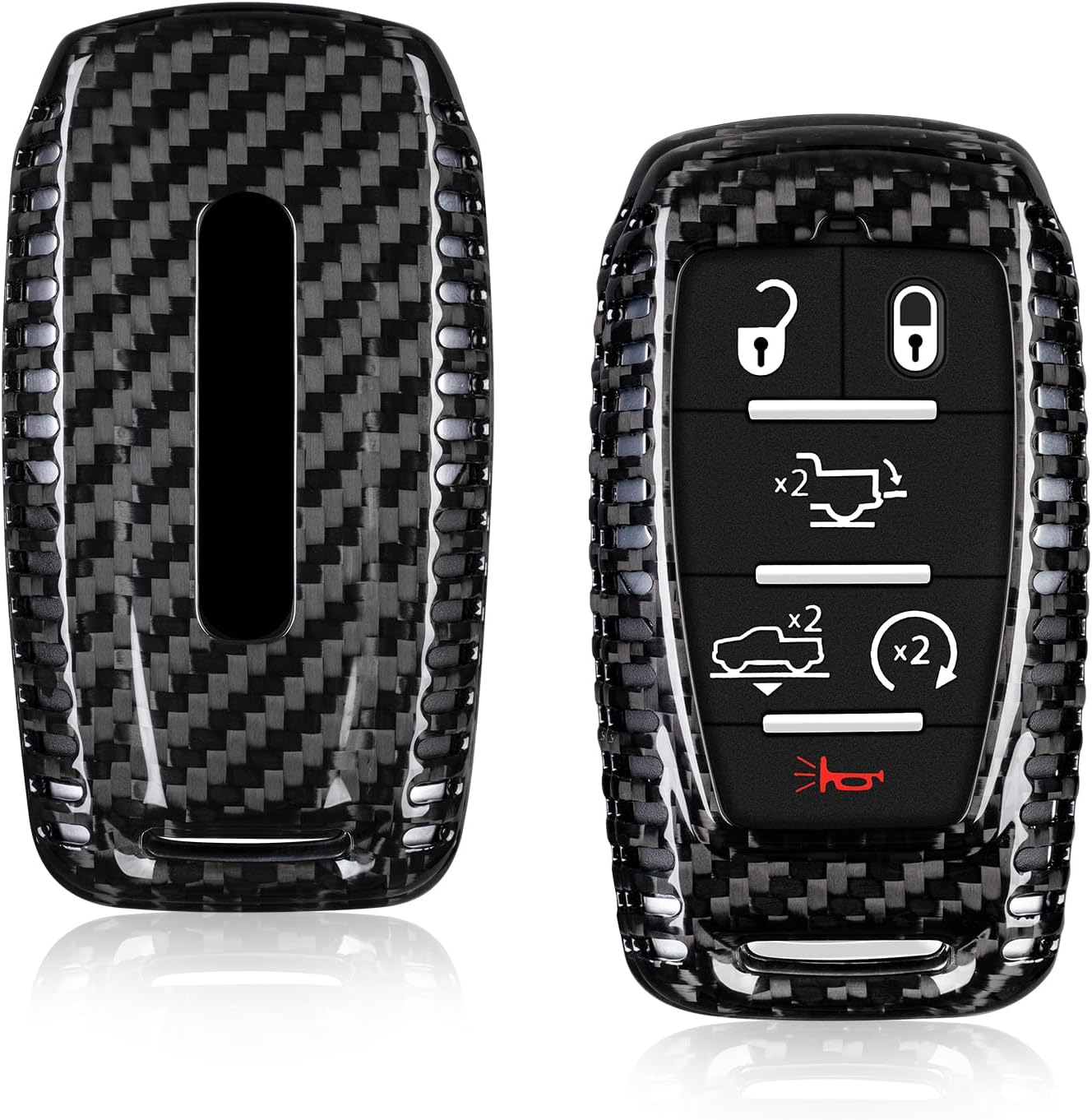 T-carbon Key Fob Cover for Ram 1500 2500 3500 Accessories