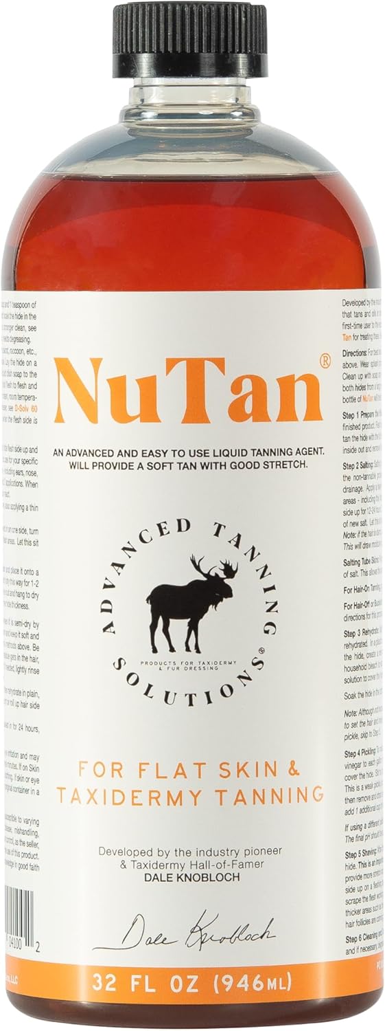 NuTan 32oz Tanning Formula for Deer, Moose, Bear, and More