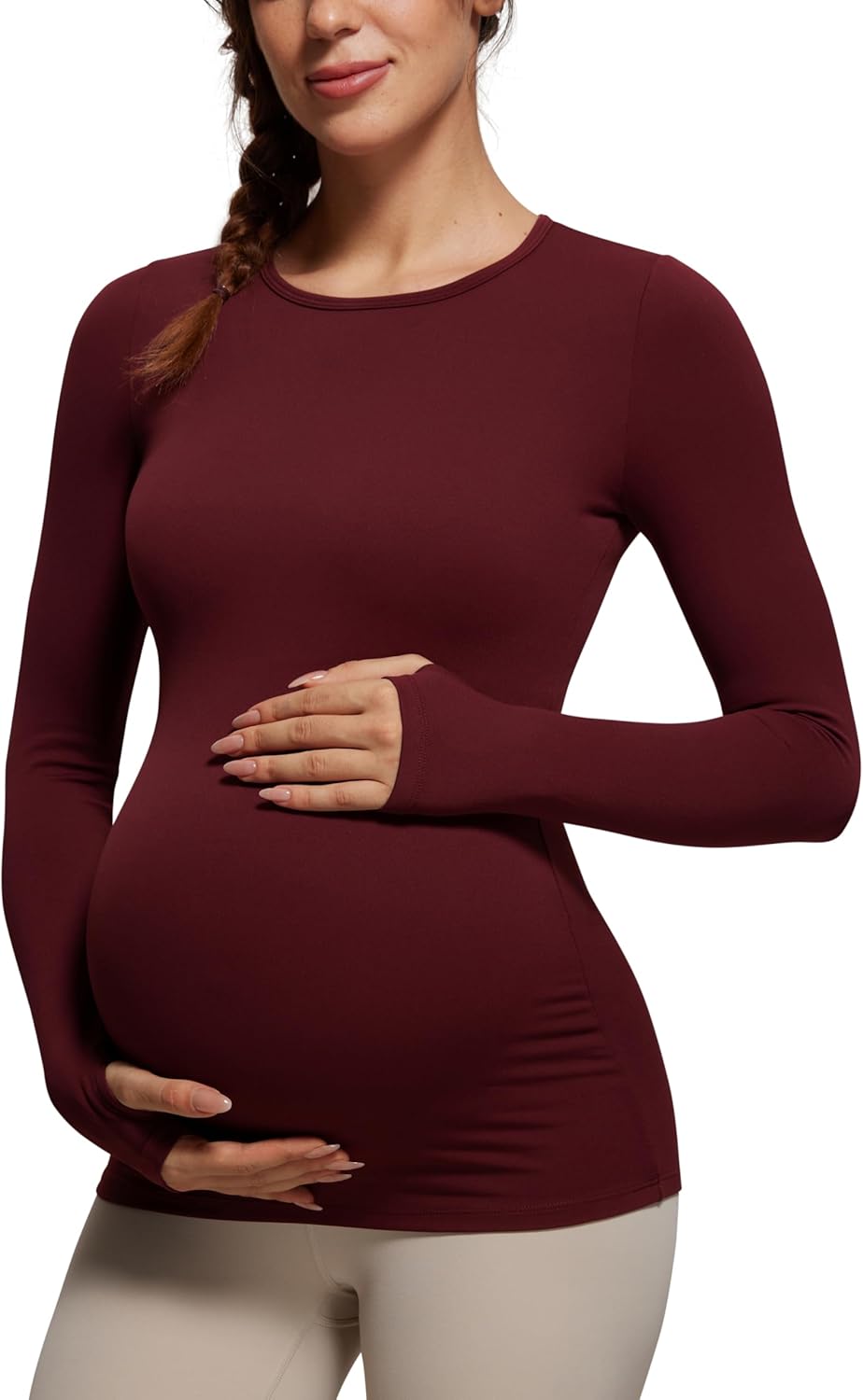 CRZ YOGA Womens Butterluxe Long Sleeve Maternity Tops Review
