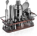 KITESSENSU Cocktail Shaker Set Bartender Kit with Stand - Complete