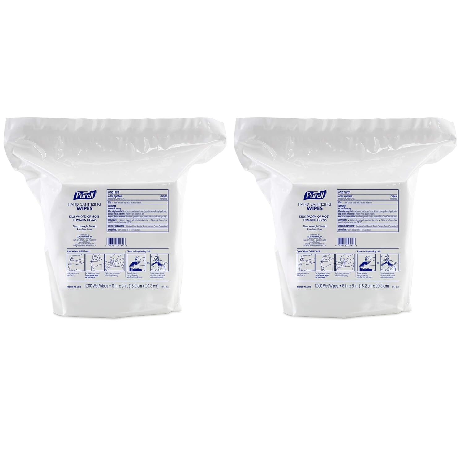 Purell Hand Sanitizing Wipes Refill for High Capacity Dispenser