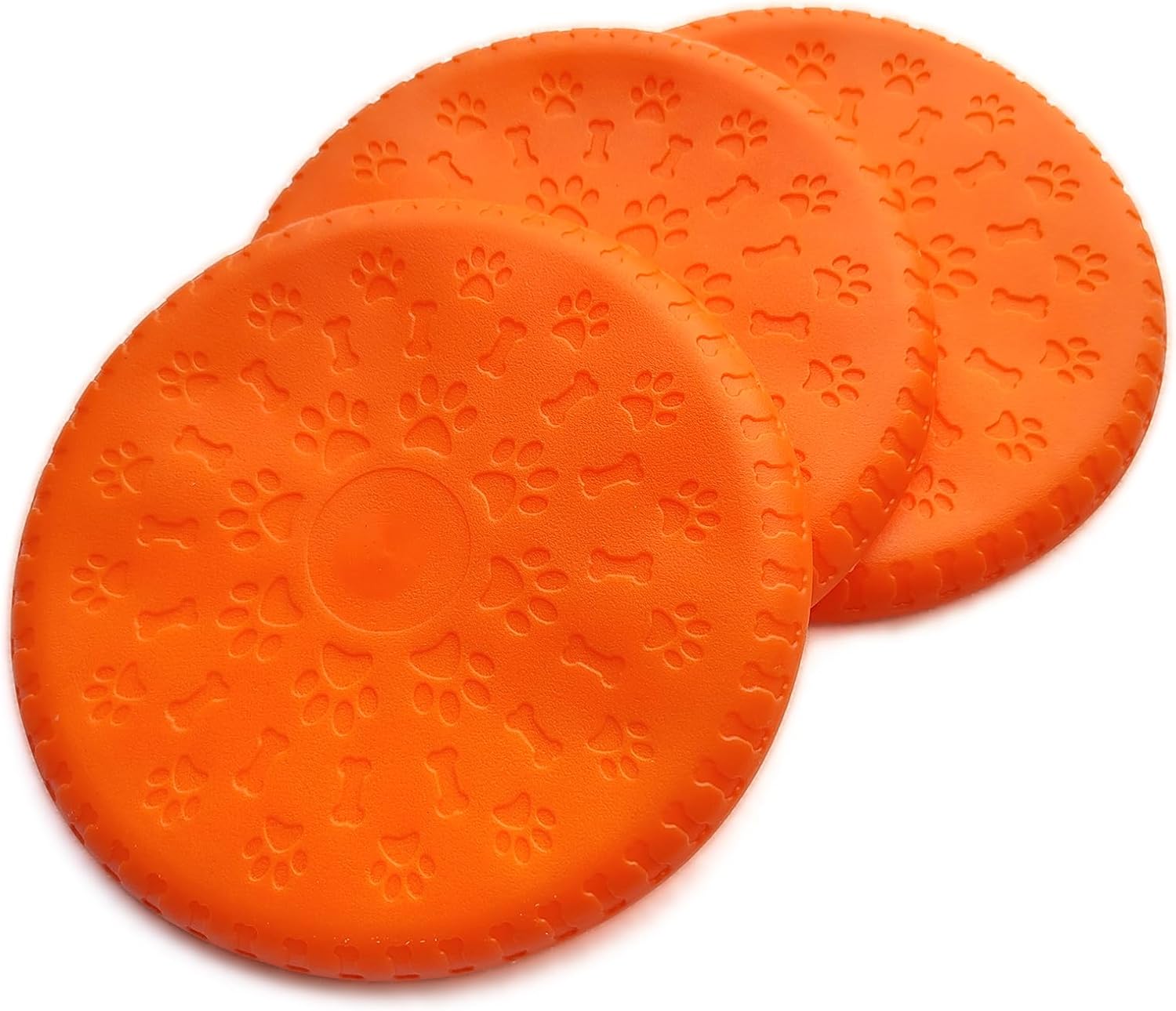 Durable Rubber Dog Frisbees - Perfect for Any Dog Size!