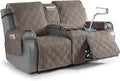 Waterproof Loveseat Recliner Cover with Console - Non-Slip Protector