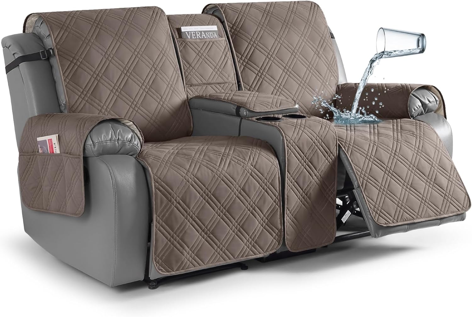 TAOCOCO Waterproof Loveseat Recliner Cover for Pets and Kids
