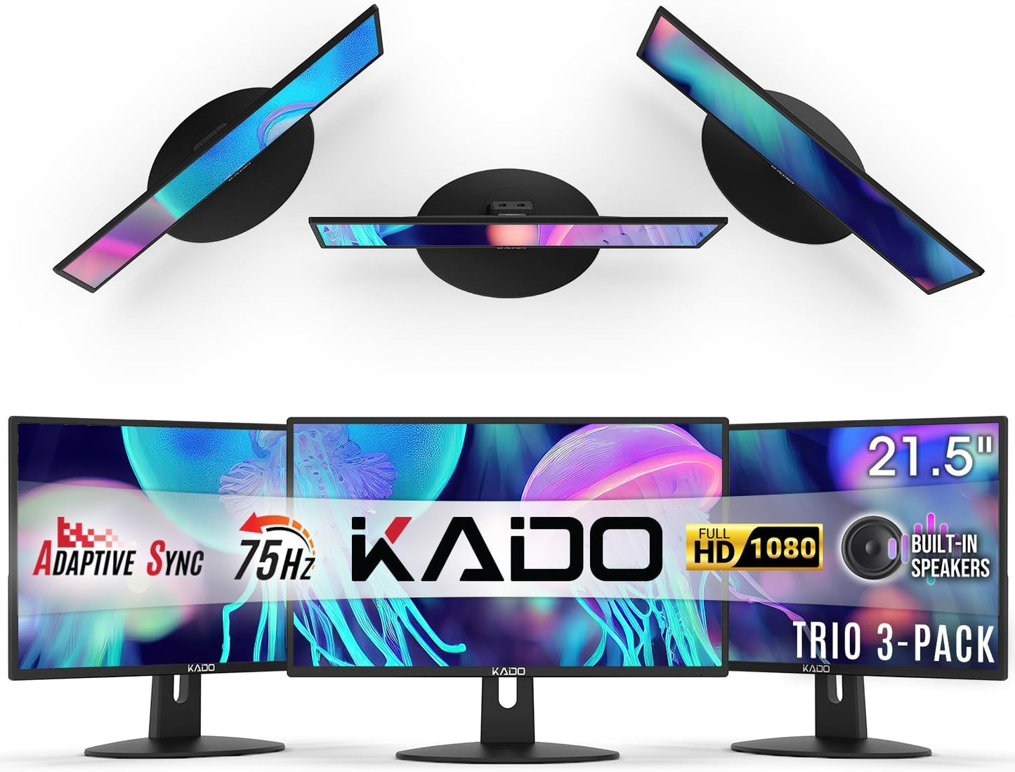 Immerse in Productivity & Entertainment with Kado Triple Monitors