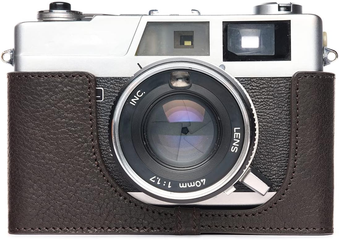 Handmade Genuine Leather Half Camera Case for Canon QL17 QL19