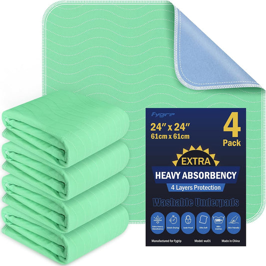 Extra Heavy Absorbency Washable Underpads - FYGRIP