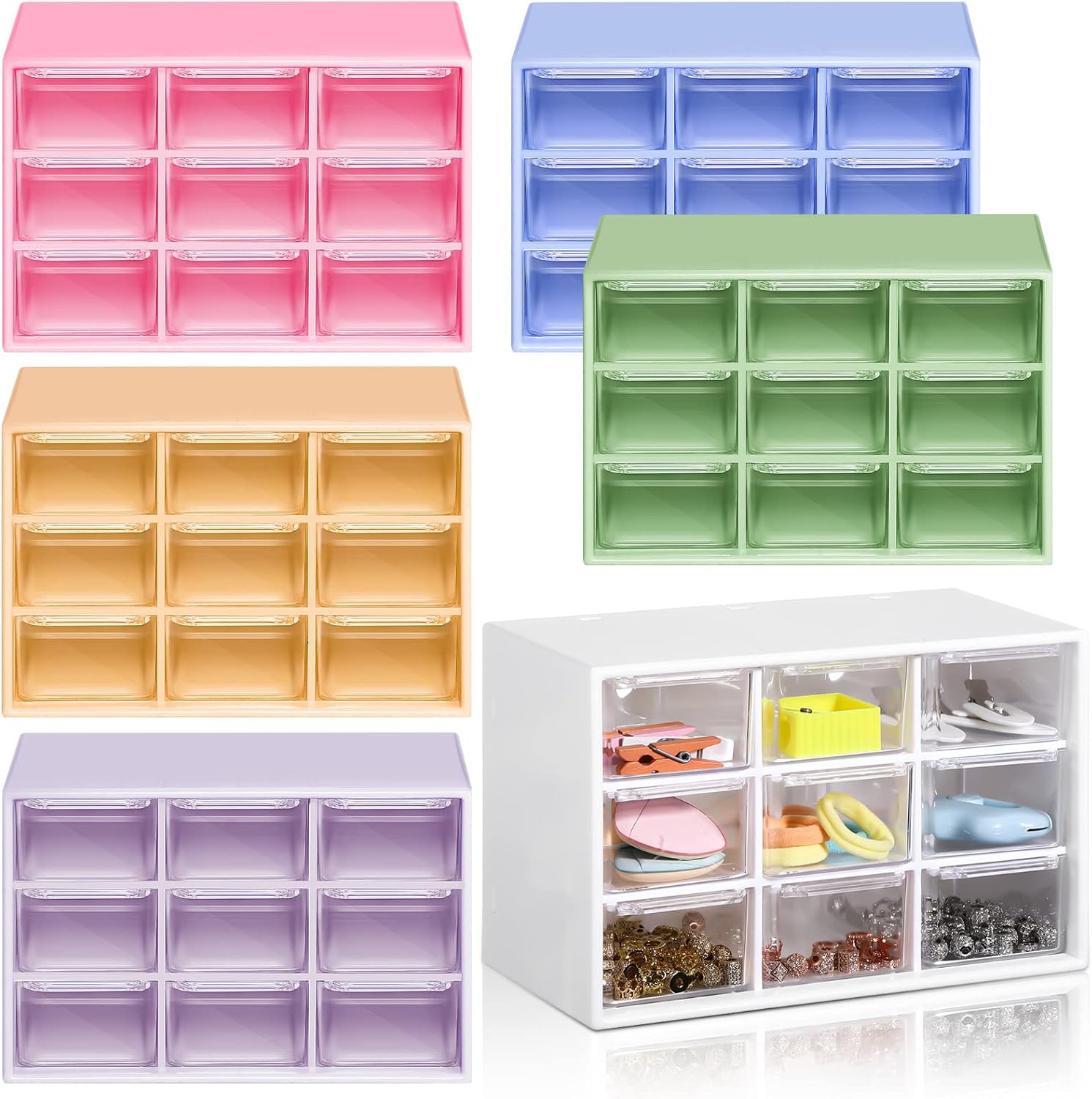 Mini Drawer Organizer with 9 Drawers for Craft Storage Needs