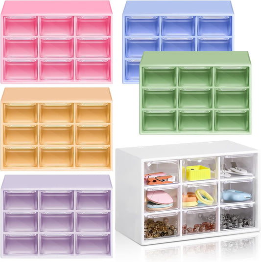 Mini Drawer Organizer with 9 Drawers for Craft Storage Needs