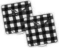 Black and White Plaid Warming Pad for Pets - Cozy Portable Heat
