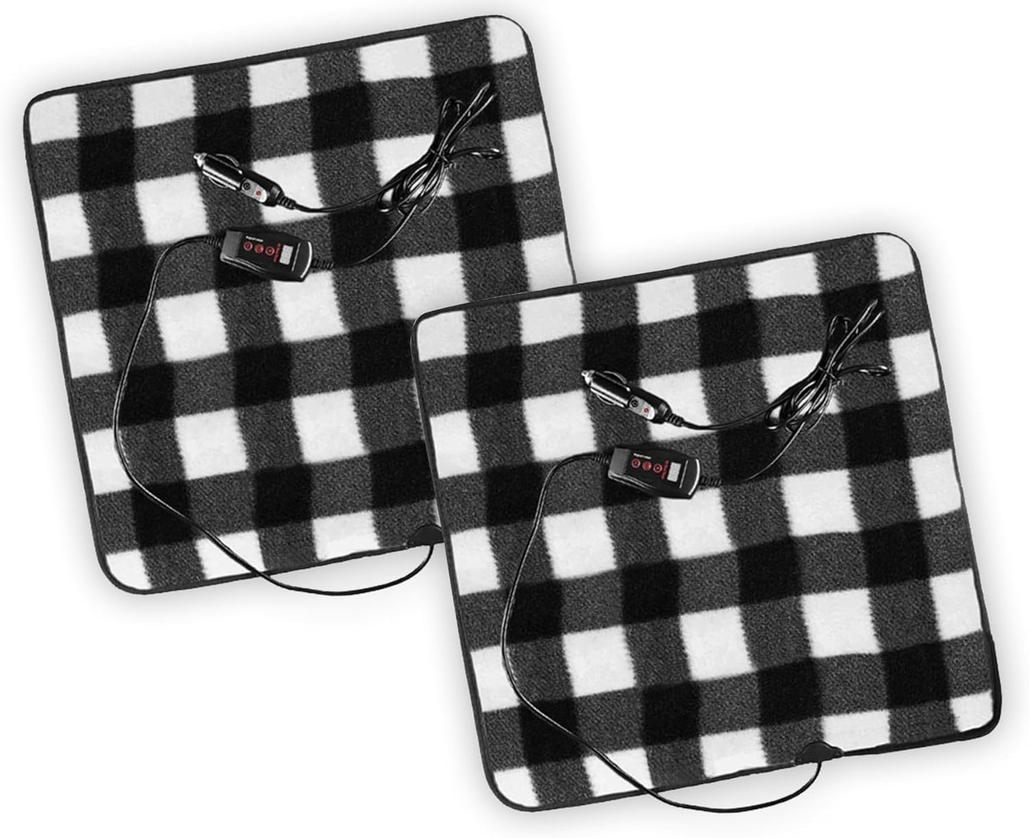 ZONETECH Black and White Plaid Warming Pad for Cozy Warmth
