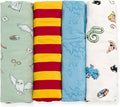 Harry Potter 4 Pack Swaddle Blankets - Cute Wearable Baby Swaddles